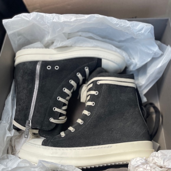 black suede high sneakers RICK OWENS Never worn